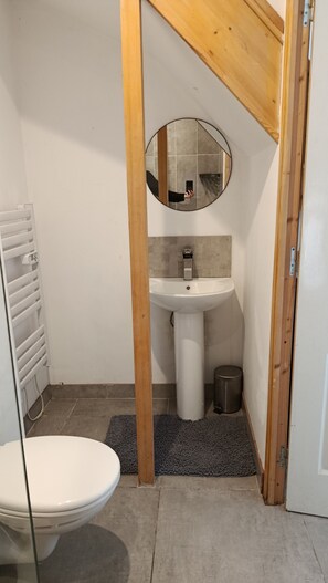 Shower, hair dryer, towels, soap - Country house with fireplace, right next to trails. Pets welcome! (Mégrit)