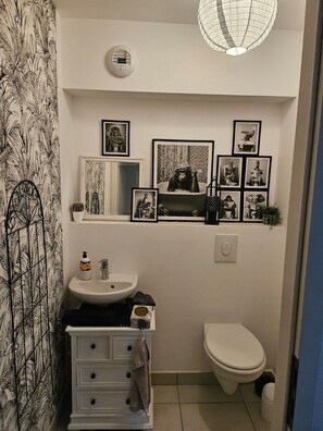 Shower, hair dryer, towels, soap - Welcome to Cathy, cosy apartment, quiet area, close to shops. (Colmar)