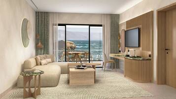 Suite, 1 Bedroom, Balcony, Sea View | Free wired internet