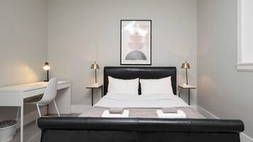 Desk, free WiFi, bed sheets