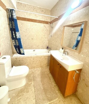 Hair dryer, towels, soap, toilet paper - Stunning Harbour-View Apartment with Pool & Generous Terrace in Latchi (Poli Chrysochous)