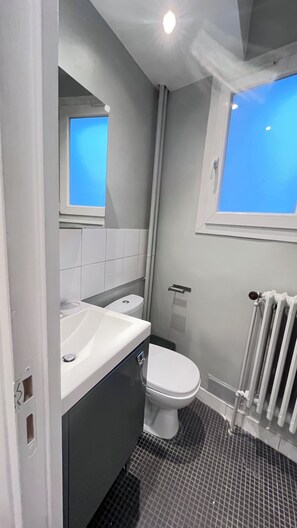 Shower, hair dryer, towels, soap - Serene 1-bedroom apartment in Boulogne-Billancourt perfect for relaxing (Boulogne-Billancourt)