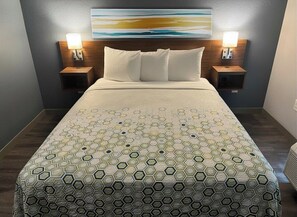 Blackout drapes, iron/ironing board, free cribs/infant beds