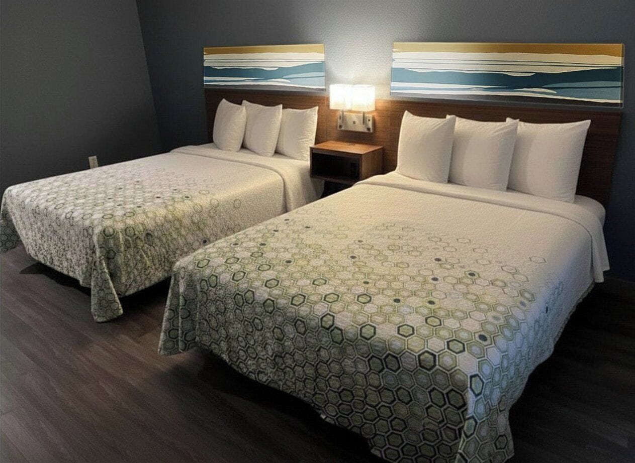 Blackout drapes, iron/ironing board, free cribs/infant beds