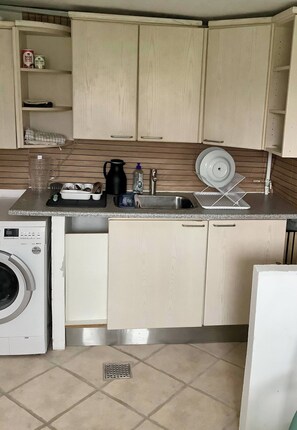 Shared Dormitory, 2 Bedrooms, Patio | Laundry - Room-home With Private Entrance (Grenaa)