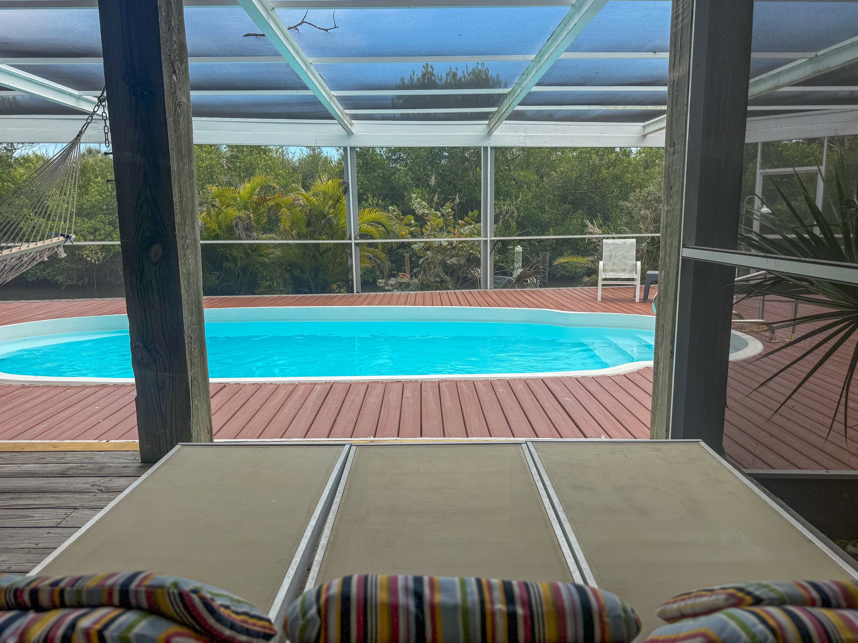 A heated pool