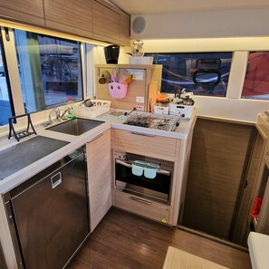 Private kitchen - Sun-Kissed Sailing Adventure in Islas Sarónicas (Alimos)