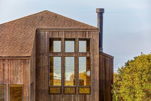 Exterior - Ocean View Home with Lofty Ceilings, Fireplace & Courtyard - Steps to Bluff Trail (Sea Ranch)