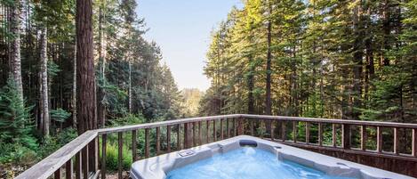 Outdoor spa tub