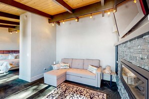 TV, fireplace, offices - Luxury blufftop home with hot tub, wraparound deck, gourmet kitchen & ocean view (Gualala)