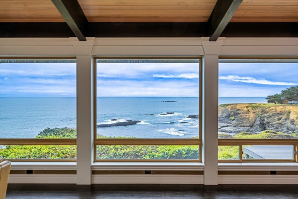 Gaze out at the mesmerizing ocean view from your living space, where every moment feels like a postcard.