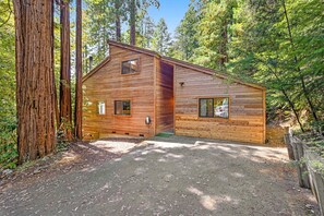 Exterior - Forested home with fireplace & ev charger near Anchor Bay, dogs welcome (Gualala)