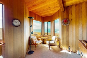 Interior - Sonoma Coast getaway with ocean views, wood stove & private deck (Sea Ranch)