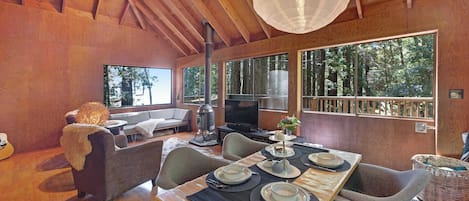 TV, fireplace, DVD player, offices