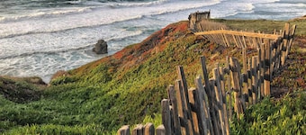 Ocean-view Sea Ranch home with hot tub near Walk On Beach