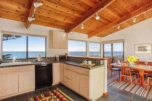 Fridge, microwave, oven, stovetop - Oceanfront retreat with private hot tub steps from Pebble Beach (Sea Ranch)