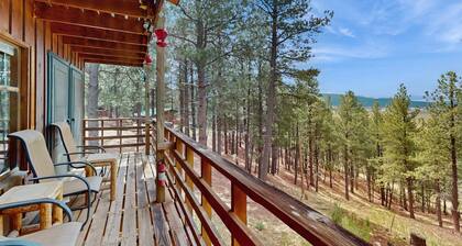 Unique lodge w/ mountain & valley views, wood-burning fireplace, and decks