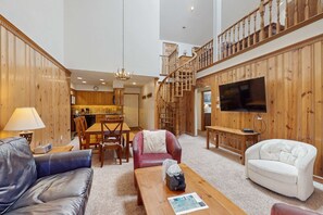 TV, fireplace, DVD player - Snowfire 307A - Views & Walk or Shuttle to Lifts (Angel Fire)