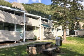 Outdoor dining - Sierra Del Sol 6 - Hot Tub, Walk to Lifts & Dining (Taos Ski Valley)
