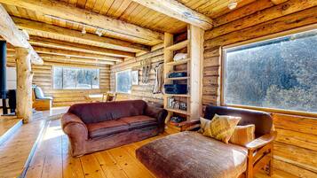 TV, fireplace, DVD player, foosball