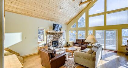 Peaceful mountain-view home with fireplace & wraparound deck - child-friendly