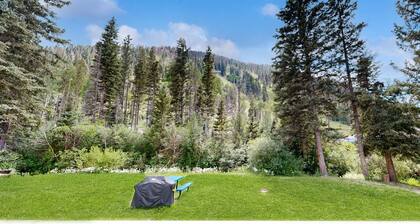 Amazing condo with river & mountain views, hot tub, & wood-burning fireplace