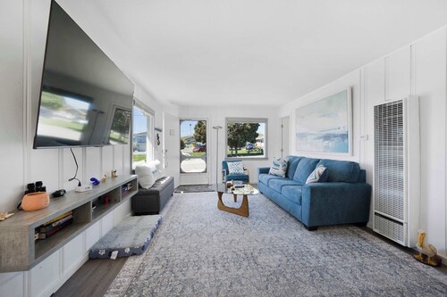 Steps to Sand! Coastal Retreat w/ Fire Pit & Views