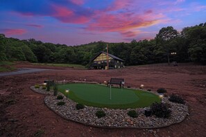 Private mini golf and scenic grounds for outdoor fun and relaxation