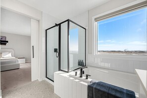 Hair dryer, towels