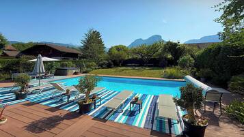 A heated pool