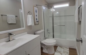 Shower, hair dryer, towels, soap - Beautiful  Vacation Home in The Villages, Florida – Golf Car Included! (Lady Lake)