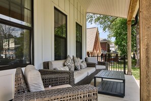 Terrace/patio - Luxury 4BR Retreat • Walkable • Game & Media Room (Indianapolis)