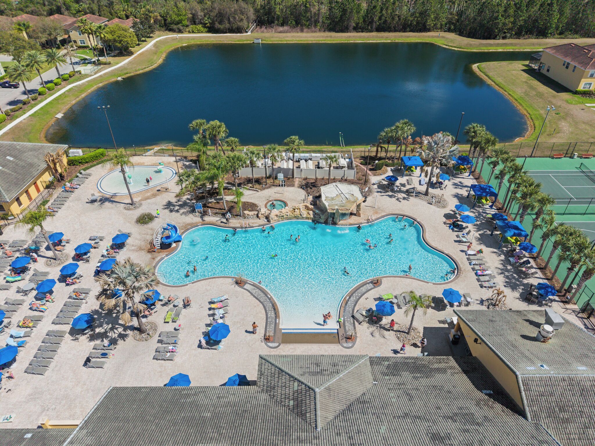 A heated pool