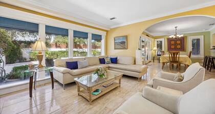 Private pool, 3-bedrooms, 3.5 bathrooms, 2-car garage with EV charger, across from beach access