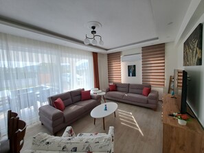TV, DVD player, books - Villa Tei, For exclusive guests, in ÖLÜDENİZ, NEW (Fethiye)