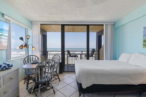 Iron/ironing board, WiFi, bed sheets - Oceanview Studio w/ Private Balcony, Pools & Beach Access (Daytona Beach Shores)