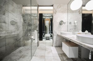 Dusche, Whirlpool, Haartrockner, Handtücher