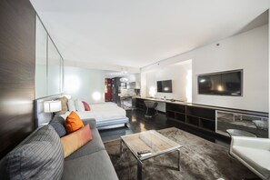 Desk, iron/ironing board, free WiFi, bed sheets - SVS: High Floor Strip View Studio | Open Balcony | Palms Place (Las Vegas)