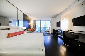 Desk, iron/ironing board, free WiFi, bed sheets - SVS: Strip View Studio | Open Balcony | Palms Place (Las Vegas)