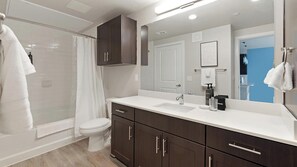 Bathroom - Landing | Beautiful 1BD, Pool, Gym (Denton)