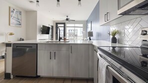 Fridge, dining tables - Landing | Amazing 1BD, Clubhouse, Game Room (Atlanta)