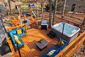 Terrace/patio - 5BR Shenandoah Resort Home - Hot Tub, Bowling (McGaheysville)