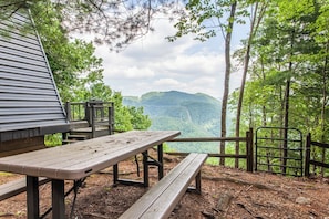 Outdoor dining - Little Bear Cabin Robbinsville NC (Robbinsville)