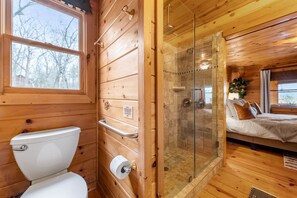 Shower, hair dryer, towels - Story Book Cabin| Mnt Views| Close to DT| Hot Tub (Blue Ridge)