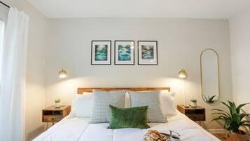Iron/ironing board, travel crib, WiFi, bed sheets