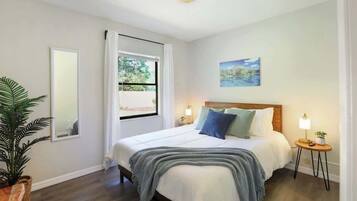 Iron/ironing board, travel cot, WiFi, bed sheets