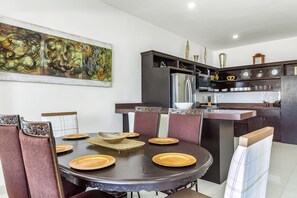 Dining - Dog-friendly villa with heated outdoor pool, hot tub, streaming, balcony (Rosarito)