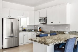 Private kitchen - Dog-friendly oceanfront villa with pool access, rooftop patio, full kitchen (Rosarito)