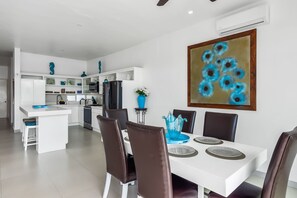 Dining - Beach-view dog-friendly villa with private patio, outdoor pool, streaming, AC (Rosarito)