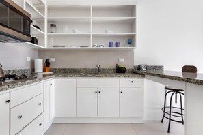 Fridge, microwave, stovetop, coffee/tea maker - Dog-friendly suite with kitchenette, heated outdoor pool, hot tub, private patio (Rosarito)